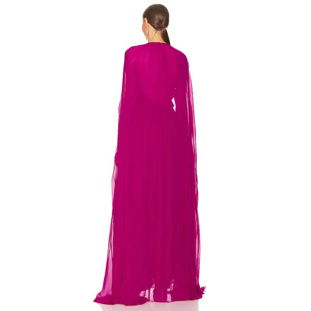 Essentiel Antwerp Edomboy Cape Maxi Dress in Pink - Picture 3 of 3